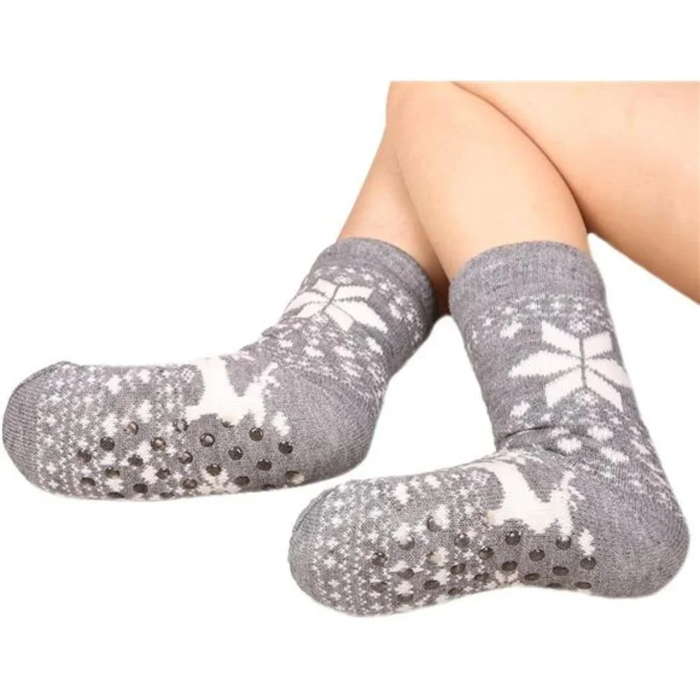 Fuzzy Warm Slipper Socks Women Winter floor Socks Super Soft lined with Grippers